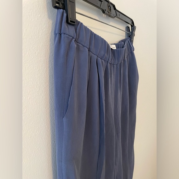 Equipment Blue Silk Trousers with Elastic Waist - Picture 3 of 7